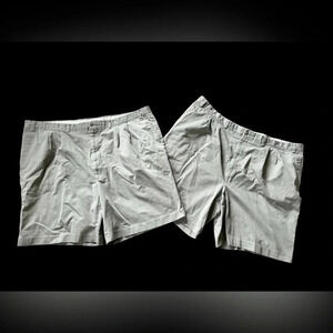 Nobby Clothes Shop Nantucket Khaki Shorts 2 Pair Men Size 46R 100% Cotton